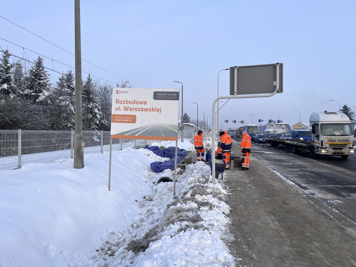 Przebudowa ul. Warszawskiej w Rzeszowie na finiszu [ grudzień 2023 ]